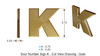 Apartment Number Sign Letter K Gold