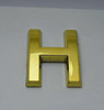 Apartment Number /Mailbox Number , Door Number . Letter H Gold - The Maple line
