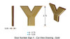 Apartment Number Letter Y Gold