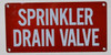 Sprinkler Drain Valve Sign