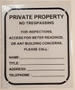 BUILDING ACCESS CONTACT SIGN