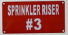 Sprinkler Riser #3 SIGNAGE