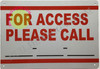 HPD NYC PLEASE CALL FOR ACCESS SIGN