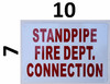 BUILDING FIRE DEPT SIGNAGE  Standpipe FIRE Department Connection