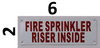 SIGN FIRE Sprinkler Riser Inside Sign