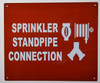 SIGN Sprinkler Standpipe Connection with symbol