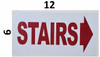 Stairs Right Arrow SIGNAGE Silver,