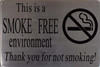 This is Smoke Free Environment Sign