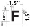 PHOTOLUMINESCENT DOOR IDENTIFICATION NUMBER F Fire Dept Sign/ GLOW IN THE DARK "DOOR NUMBER Building Sign