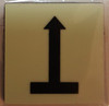 SIGN PHOTOLUMINESCENT DOOR IDENTIFICATION NUMBER ARROW UP / GLOW IN THE DARK "DOOR NUMBER"