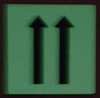 PHOTOLUMINESCENT DOOR IDENTIFICATION LETTER "Two Arrow Up" Sign/ GLOW IN THE DARK "DOOR NUMBER" Sign