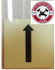 PHOTOLUMINESCENT DOOR IDENTIFICATION LETTER "One Arrow UP " SIGN HEAVY DUTY / GLOW IN THE DARK "DOOR NUMBER" SIGN HEAVY DUTY