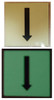 PHOTOLUMINESCENT DOOR IDENTIFICATION LETTER "Triangle" / GLOW IN THE DARK "DOOR SYMBOL"