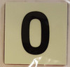 PHOTOLUMINESCENT DOOR IDENTIFICATION NUMBER 0 (ZERO) / GLOW IN THE DARK "DOOR NUMBER"