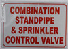 Combination Standpipe & Sprinkler Control Valve Sign