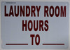 SIGN Laundry Room Hour