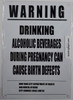 NYC Warning Drinking Alcoholic Beverages During Pregnancy CAN Cause Birth Defects
