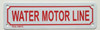 WATER MOTOR LINE Sign