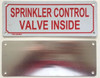 SIGN Sprinkler Control Valve Inside