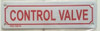 CONTROL VALVE Sign