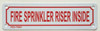 FIRE Sprinkler Riser Inside Sign