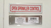 SIGN OPEN SPRINKLER CONTROL