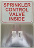 Sprinkler Control Valve Inside SIGNAGE