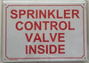 SIGN Sprinkler Control Valve Inside