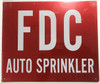 FDC AUTO SPRINKLER Sign