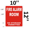 FIRE ALARM ROOM SIGNAGE - RED ( Reflective !!! ALUMINUM)