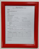 FIRE SAFETY PLAN FRAME - RED (STANDARD - ALUMINUM 8.5x11 )