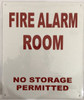 FIRE Alarm Room SIGNAGE (White,Reflective !!! Aluminum )