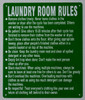 SIGN Laundry Room Rules  (Green, Rust Free Aluminium )