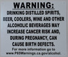 Warning Alcoholic Beverages Cause Birth Defects Signageage