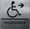 ACCESSIBLE Right Arrow Signage -Tactile Signages-The Sensation line  Braille Signage