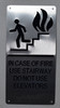 Ada Sign In CASE of FIRE USE Stairway DO NOT USE Elevator Silver