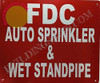 FDC AUTO Sprinkler and Wet Standpipe SIGNAGE