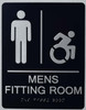 Men'S ACCESSIBLE Fitting Room sign-The Sensation line -Tactile Signs Ada sign