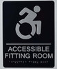 ACCESSIBLE Fitting Room Sign -Tactile Signs-The Sensation line Ada sign