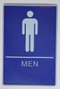 ADA Men & Women Restroom Signage with Tactile Graphic -Tactile Signages  The deep Blue ADA line  Braille Signage