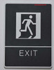 ADA EXIT Sign with Tactile Graphic -Tactile Signs  The Leather Sheffield ADA line Ada sign