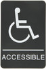ADA-Braille Tactile Sign, Legend"(Handicapped) ACCESSIBLE" with Wheelchair/Handicapped Graphic Sign - The Standard ADA-line Ada sign