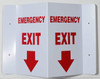 Emergency EXIT Arrow DownD Projection /FIRE Extinguisher Hallway