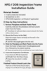 Elevator Inspection Certificate Frame 6" X 9" Black ( Heavy Duty - Aluminum)