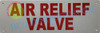 AIR Relief Valve Sign