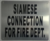 Siamese Connection for FIRE DEPT SIGNAGE