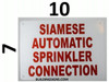 SIGN Siamese Automatic Sprinkler Connection