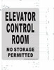 SIGN ELEVATOR CONTROL ROOM  (Brush AluminiumRust FreeALUMINIUM)