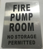 FIRE Pump Room SIGNAGE silver