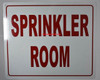 SIGN Sprinkler Room , Engineer Grade Reflective Aluminum  (White,Aluminum )